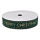 Flat Christmas Theme Polyester Grosgrain Ribbon OCOR-YWC0001-01A-03-2