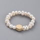 Anillos elásticos naturales de perlas cultivadas de agua dulce RJEW-JR00296-01-1