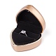 Cajas de anillo de joyería de plástico de corazón OBOX-F005-04C-3