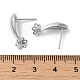 Boucles d'oreilles à tige en argent sterling plaqué rhodium STER-P056-12P-3