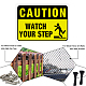 GLOBLELAND 2 Pack Watch Your Step Caution Sign AJEW-GL0001-01B-07-6