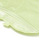 リンゴの形をしたプラスチック包装陰陽ジップロックバッグ  トップセルフシールパウチ  緑黄  10.2x10.1x0.15cm  片側の厚さ：2.5ミル（0.065mm） OPP-D003-01B-3