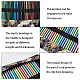 Chgcraft 2 juego de lápices de colores estuche para portarrollos de lápices de colores organizador titular de la pluma de color cepillo de pintura de almacenamiento para el artista bolsa para colorear portátil 72 agujeros AJEW-CA0001-04-2