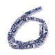 Fili di perle di diaspro macchia blu naturale G-K326-04-3