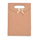 リボンちょう結びデザインのクラフト紙ギフトバッグ  茶色の紙袋  パーティーのために  お誕生日  結婚式やパーティーのお祝い  長方形  バリーウッド  19.5x13.8x7.1cm CARB-WH0009-05B-3