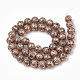 Electroplated Natural Lava Rock Beads Strands G-T098-01D-06-2