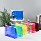Wadorn 10 pièces 5 couleurs sacs transparents à fermeture éclair de stockage de cosmétiques en pvc ABAG-WR0001-04-5