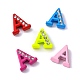 Spray Painted Zinc Alloy Slide Charms ALRI-WH0005-13A-1