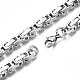 201 Stainless Steel Byzantine Chain Bracelet for Men Women BJEW-S057-80-3