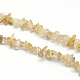Naturales de oro de cuarzo rutilado hebras de abalorios de piedra X-G-R192-A20-1