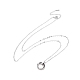 Collier pendentif anneau en émail noir NJEW-G073-05A-P-3