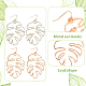 Anattasoul 4 пара 2 цветов сплав полые висячие серьги в виде листьев монстера для женщин EJEW-AN0001-18-3