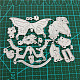 炭素鋼カッティングダイステンシル  DIYスクラップブッキング/フォトアルバム用  装飾的なエンボス印刷紙のカード  蝶  マットプラチナカラー  8.2x10.2cm DIY-L022-005-3