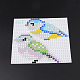ヒューズビーズ：DIYメルティビーズは、ビーズセットを融合  ABCプラスチックペグボード  模様ペーパー  アイロン紙  鳥の模様  正方形  カラフル  14.7x14.7cm DIY-S033-017-3