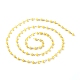 Handgefertigte Harzstreifenmuster runde Perlen Gliederketten AJEW-JB01008-02-1