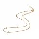 Ионное покрытие (ip) 304 ожерелье-цепочка из нержавеющей стали для мужчин и женщин NJEW-K245-011A-1