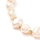Natural Pearl Beads Adjustable Slider Bracelet for Girl Women Gift BJEW-JB06820-01-4