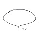 Fabricación de collar de cordón de poliéster encerado coreano ajustable X-AJEW-JB00510-01-1