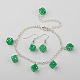 Plated Acrylic Dice Jewelry Sets: Earrings & Bracelets SJEW-JS00727-01-1