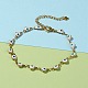 Cuore malocchio 304 catene a maglie smaltate in acciaio inossidabile bracciali e collane set di gioielli SJEW-JS01153-11