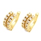 Rack Plating Brass Cubic Zirconia Cuff Earrings for Women EJEW-K245-44G-1