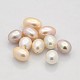 Perlas naturales abalorios de agua dulce cultivadas PEAR-M005-M-1