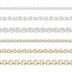 Pandahall 6m 6 スタイル真鍮ラインストーンストラスチェーン  クリスタルラインストーンカップチェーン  ゴールデン＆シルバー  2~4x2~3.8mm  1m /スタイル CHC-TA0001-04-1