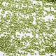 Mgb松野ガラスビーズ  日本製シードビーズ  銀の丸い穴のガラスのシードビーズのライニング  ツーカット  六角  緑黄  11/0  2x2x2mm  穴：0.8mm  約41000個/袋  450 G /袋 SEED-Q023A-48-2