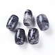 Perles en pierre de soie / pierres de pierre noires naturelles G-L510-05C-1