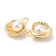 Ottone con pendenti di perle di vetro KK-K333-56G-2