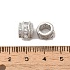 Laiton micro pave zircon cubique transparent perles européennes KK-M275-04P-3