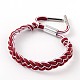 Braided Cotton Yarn Cord Bracelets BJEW-N300-08-1