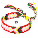 Плетеный браслет из хлопкового шнура с узором в виде ромбов FIND-PW0013-003A-19-1