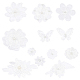 Chgcraft 12 pz 12 ricamo in poliestere stile fiore/farfalla cucito su toppe per abbigliamento PATC-CA0001-10-1