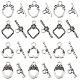 SUNNYCLUE 1 Box 100 Sets Toggle Jewelry Clasp Toggle Clasps Bracelet Closure Clasps Hollow Toggle Clasp Heart Round OT Clasp Silver IQ Clasps Connectors for Jewelry Making DIY Bracelets Necklace FIND-SC0008-04-1