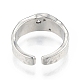 Открытое кольцо-манжета из прозрачного кубического циркония RJEW-N039-08P-3