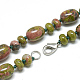 Colliers de perles en unakite naturelle NJEW-S390-01-2