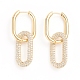 Brass Micro Pave Cubic Zirconia Huggie Hoop Earrings EJEW-G274-09G-02-1