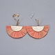 Raffia Tassel Dangle Earrings Studs EJEW-JE03075-01-1