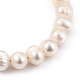 Bracciali di perle coltivate d'acqua dolce naturali coltivate BJEW-JB05434-02-2