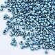 ガラスシリンダービーズ  シードビーズ  メタリックカラー  丸い穴  スチールブルー  1.5~2x1~2mm  穴：0.8mm  約8000個/袋  約85~95 G /袋 SEED-Q036-01A-C03-3