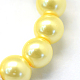 Backen gemalt pearlized Glasperlen runden Perle Stränge X-HY-Q330-8mm-22-3