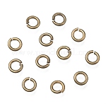 Open Jump Rings Brass Jump Rings, Cadmium Free & Lead Free, Antique Bronze, 5x1mm, 18 Gauge, Inner Diameter: 3mm, about 6000pcs/500g