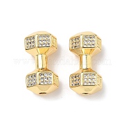 Латунные прозрачные бусины из кубического циркония KK-Q068-11G