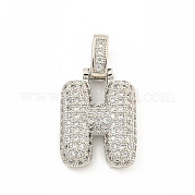 Латунные микропаве прозрачные подвески с фианитом KK-B099-01P-H