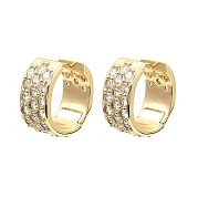 Серьги-каффы из латуни с цирконием EJEW-K254-06G