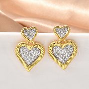 Серьги-гвоздики из циркония EJEW-F359-03G-03
