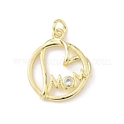 Подвески из латуни с прозрачным фианитом KK-B141-06G