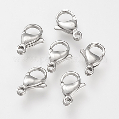 Chiusure a moschettone in acciaio inossidabile 304 anti-ossidazione, fermagli del grilletto del pappagallo, colore acciaio inossidabile, 9x6x3mm, Foro: 2 mm