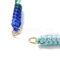 Herstellung von verstellbaren Gliederarmbändern aus geflochtenem Nylonfaden&nbsp;AJEW-JB01160-02